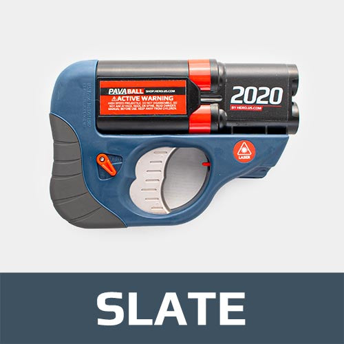 A color swatch for HERO 2020. The color shown and text says "Slate"
